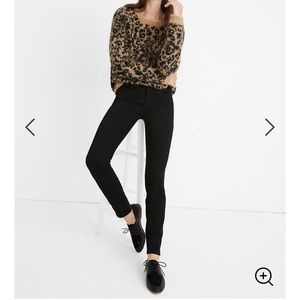 NWT Black Velvet Stripe Madewell Jeans 28